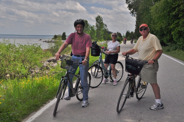 touring the island on bike